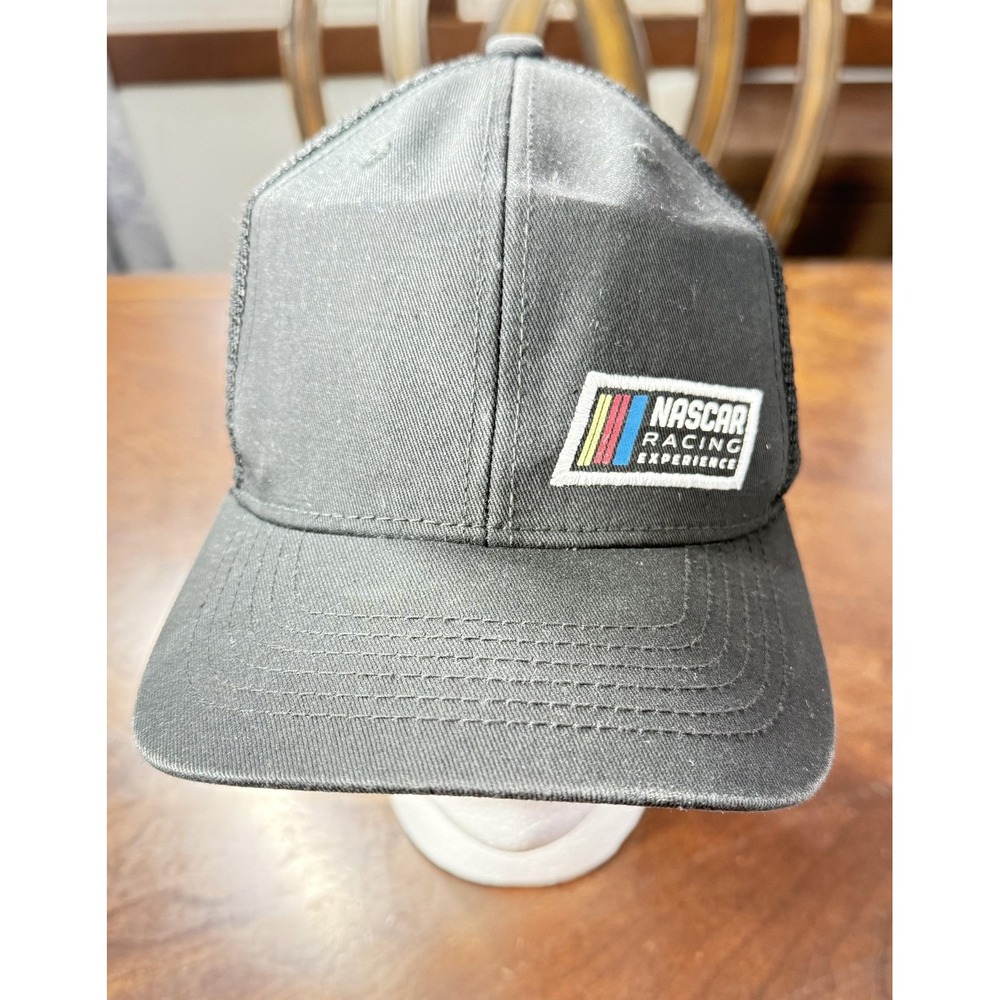NASCAR Hat Cap Snap Back Mens Black Racing Experience Trucker Mesh Hat Adult